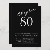 Invitation 80e anniversaire Script 80 Party (Devant / Derrière)