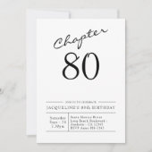 Invitation 80e anniversaire Script 80 Party (Devant)