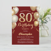 Invitation 80e anniversaire Sombre Rouge et Ballons d'or Conf (Debout devant)