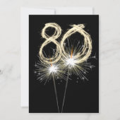 Invitation 80e anniversaire Sparklers de fête (Devant)