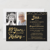 Invitation 80e anniversaire surprise ANNÉES DANS LA création (Devant)
