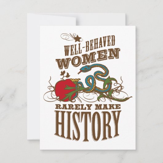 Invitation 80e anniversaire - Une femme sauvage fait l'histoi (Devant)