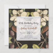 Invitation 80e anniversaire White Magnolias Surprise Party (Devant)