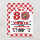 Invitation 80e Birthday Barbecue Invite (Devant / Derrière)