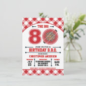 Invitation 80e Birthday Barbecue Invite (Debout devant)
