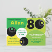 Invitation 80e Bowls de pelouse Barefoot Bowling Anniversaire (Debout devant)