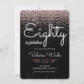 Invitation 80e est fabuleux fête d'anniversaire Parties scint (Devant)