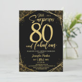 Invitation 80e fête d'anniversaire 80 fabuleuse Parties scint (Debout devant)