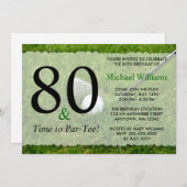 Invitation 80e Fête d'anniversaire de golf (Devant / Derrière)