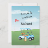 Invitation 80e fête d'anniversaire Fête de Golf pour hommes (Dos)