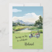 Invitation 80e fête d'anniversaire Fête de Golf pour hommes (Dos)