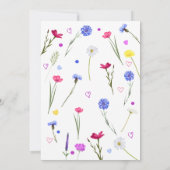 Invitation 80e fête d'anniversaire Purple Fleur sauvage Meado (Dos)