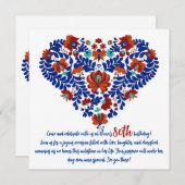 Invitation 80ème anniversaire de Nana / Matyo rustique hongro (Devant / Derrière)