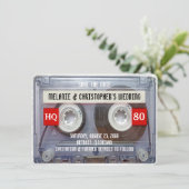 Invitation 80s Cassette Mixtape 1980s Mariage Enregistrer la  (Debout devant)