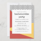 Invitation 80s Pop art Memphis style Bachelorette Party (Devant)