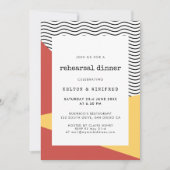 Invitation 80s Pop art Memphis style dîner de répétition (Devant)