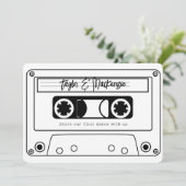 Invitation 80s Style Retro Music Tape Wedding (Debout devant)