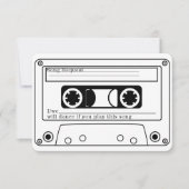 Invitation 80s Style Retro Music Tape Wedding RSVP (Devant)
