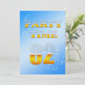 Invitation 82e anniversaire de fête avec bière (Debout devant)