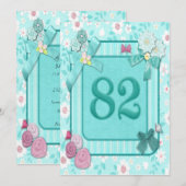 Invitation 82ème anniversaire de fête (Devant / Derrière)