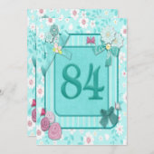 Invitation 84e anniversaire de fête (Devant / Derrière)