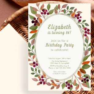 Invitation 84e anniversaire Feuilles d'Automne Ver