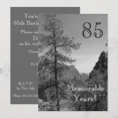 Invitation 85 années mémorables/anniversaire Célébration-Natu (Devant / Derrière)