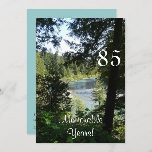 Invitation 85 Ans/Anniversaire Célébration-Lakeview (Devant / Derrière)