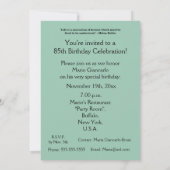 Invitation 85 Belles Années!-Anniversaire+Lac Woodland (Dos)