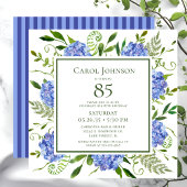 Invitation 85e anniversaire Blue Hydrangeas
