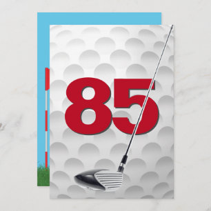 Invitation 85e anniversaire de la fête de golf Thème