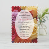 Invitation 85e anniversaire de la fête multi couleurs Roses (Debout devant)