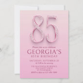 Invitation 85e anniversaire Diamants roses (Devant)