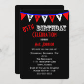 Invitation 85e anniversaire fêtrement d'invitation (Devant / Derrière)