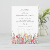 Invitation 85e anniversaire Fleur de naissance du mois d'août (Debout devant)