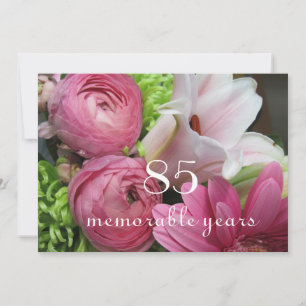 Invitation 85e anniversaire ! - Jolie Fleurs roses