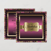 Invitation 85e anniversaire| Métallure et or roses (Devant / Derrière)