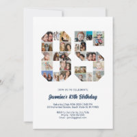 85e anniversaire Numéro 85 Photo personnalisée Col