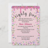 Invitation 85e Anniversaire Pink Icing Et Sprinkles (Devant)