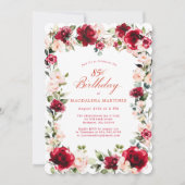 Invitation 85e anniversaire Rose rose rose rose rose rose ros (Devant)