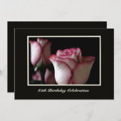 Invitation 85e anniversaire Roses d'invitation (Devant / Derrière)