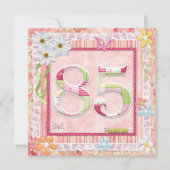 Invitation 85e anniversaire style scrapbooking (Devant)
