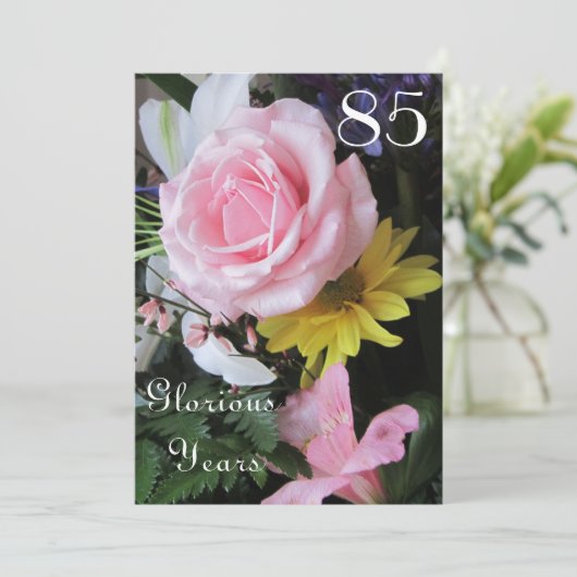 Invitation 85th Célébration d'anniversaire ! - Bouquet de (Debout devant)