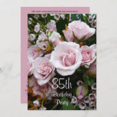Invitation 85th Roses Célébration-Roses d'anniversaire (Devant / Derrière)