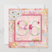 Invitation 86e anniversaire style scrapbooking (Devant)