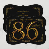 Invitation 86ème, fête d'anniversaire 86ème, grand Gatsby, no (Devant / Derrière)