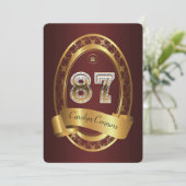 Invitation 87e, femme de fête d'anniversaire homme, couleur é (Debout devant)