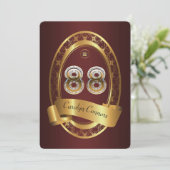 Invitation 88e, femme de fête d'anniversaire homme, couleur é (Debout devant)