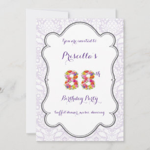 Invitation 88e,Imaginaire d'invitation d'anniversaire,Nombre