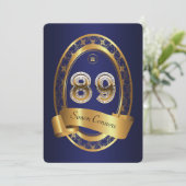 Invitation 89e, femme de fête d'anniversaire homme, couleur é (Debout devant)